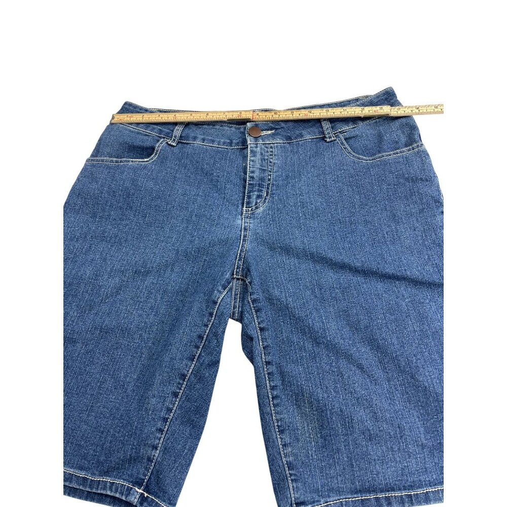 Womens Faded Glory Denim Bermuda Shorts Size 14 - Picture 7 of 10